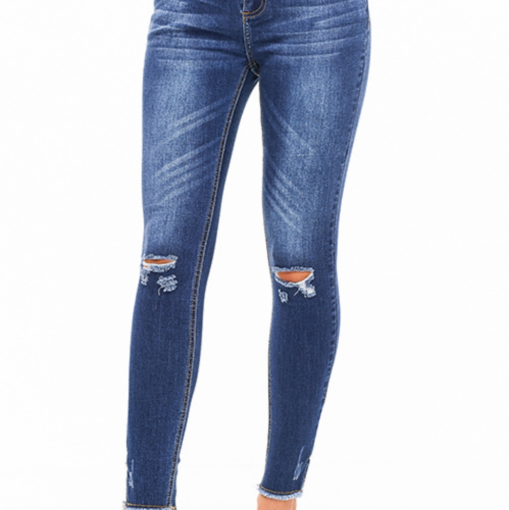 TINY DANCER❣️NEW Washed denim distressed jeans HOLIDAY SPECIALS - Picture 3 of 5